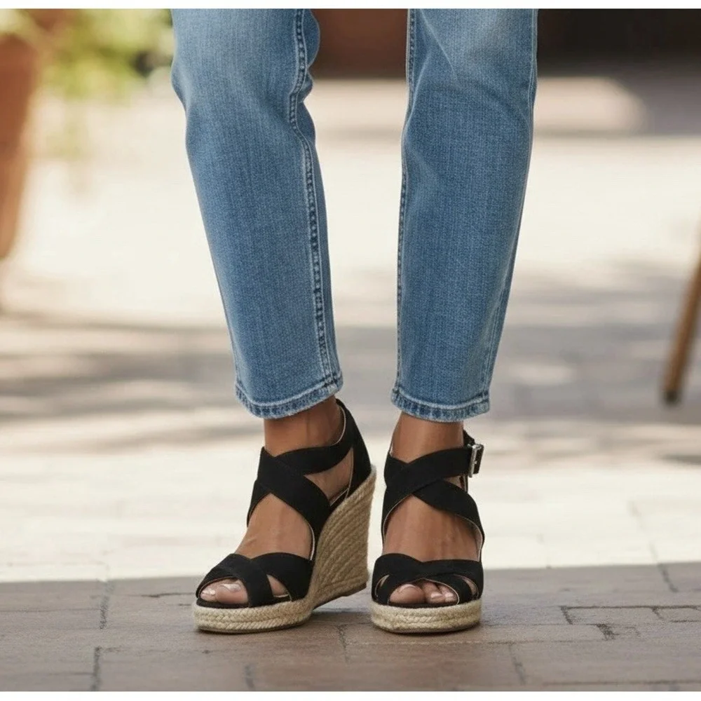 Charles by Charles David‎ Espadrille Strappy Cork Wedge Women's 7.5 M